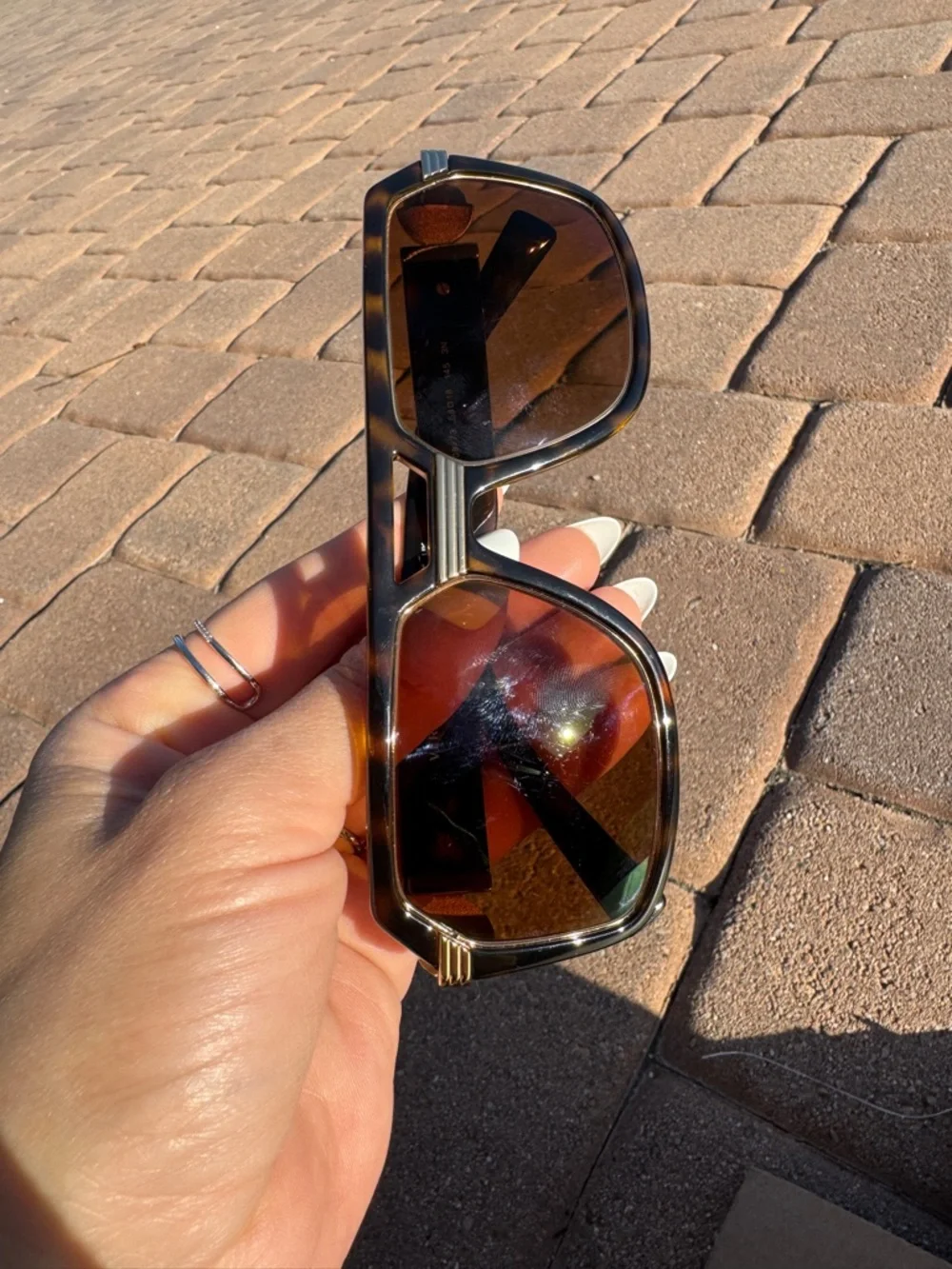 Versace Brown Tortoiseshell Gold-Accent Oversized Frames